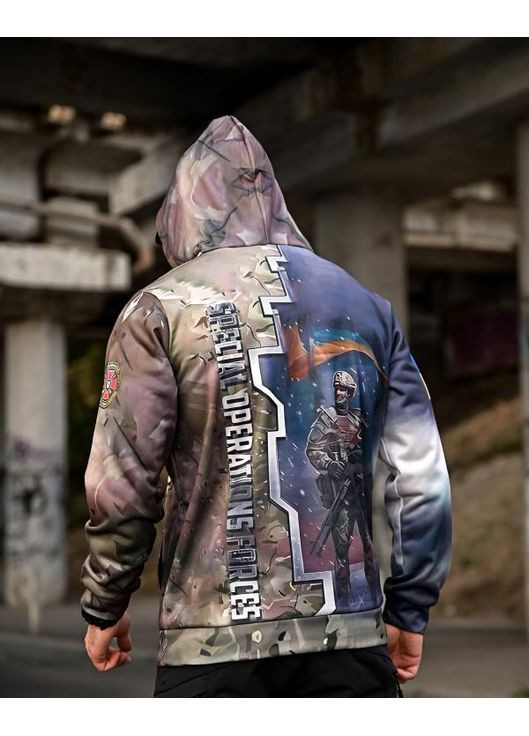 Армійське чоловіче худі на флісі з принтом мультикам Freedom (363849587)