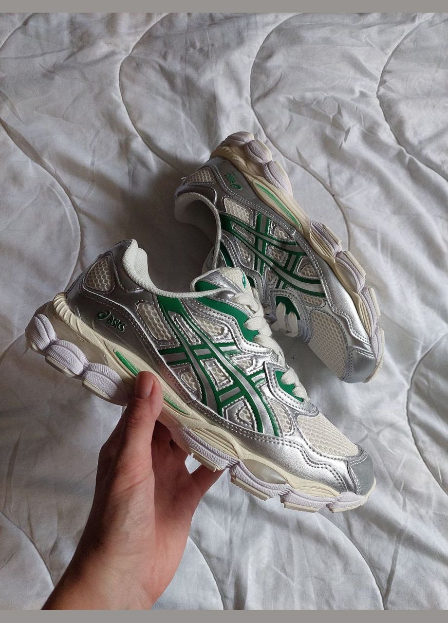 Білі всесезонні жіночі кросівки asics kale cream green No Brand Gel-NYC