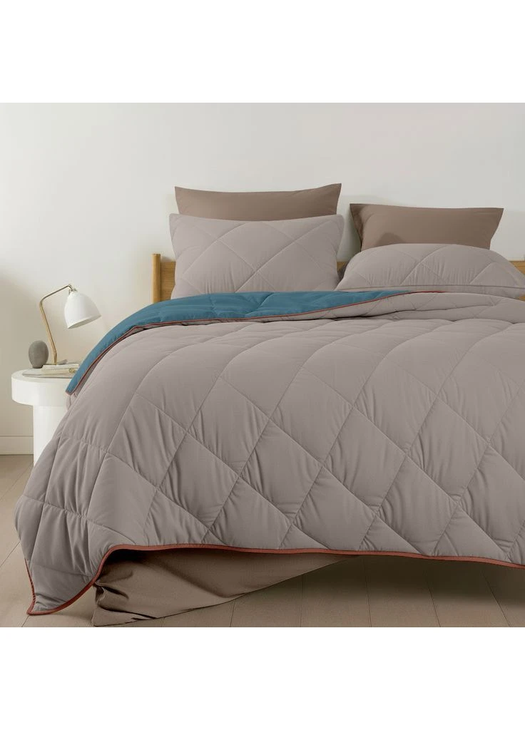Покривало стьобане двостороннє TAUPE STONE CS7 200x220 см Бежево-блакитний Cosas (379929741)