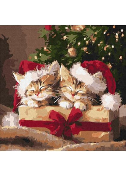 Картина по номерам "Пушистые подарки" 40х40 см Ідейка (369786811)