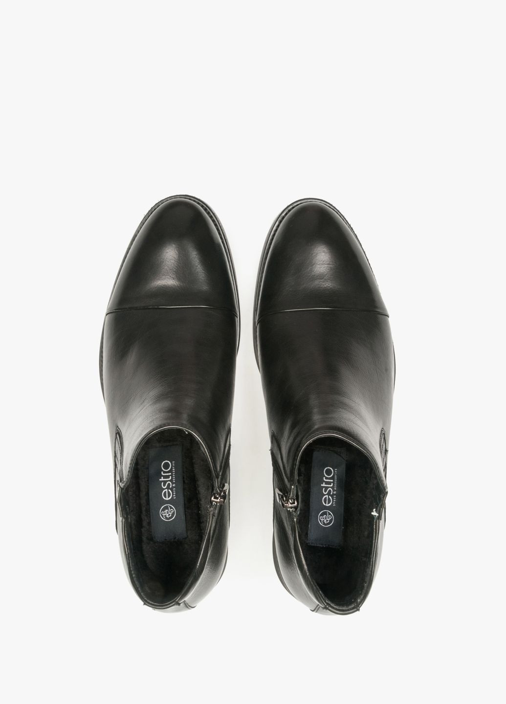 Черные осенние ботинки, цвет черный Estro
