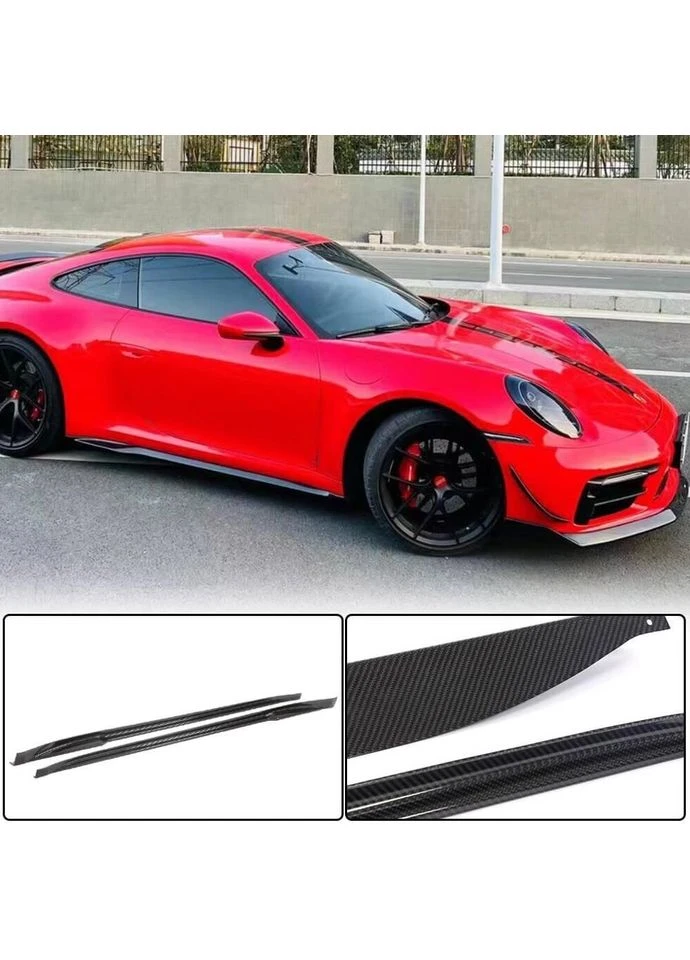 Боковые Пороги V2 (Карбон) для Порше 911 2018+ гг Porsche (392194070)