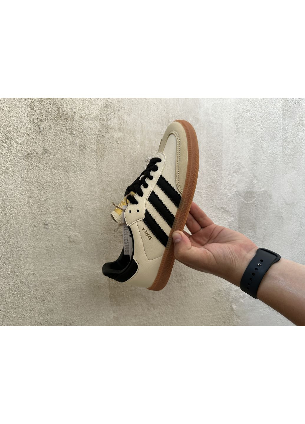 КРОССОВКИ ЖЕНСКИЕ ADIDAS SAMBA OG CREAM WHITE SAND STRATA АДИДАС САМБА No Brand белые демисезоны (368854941)