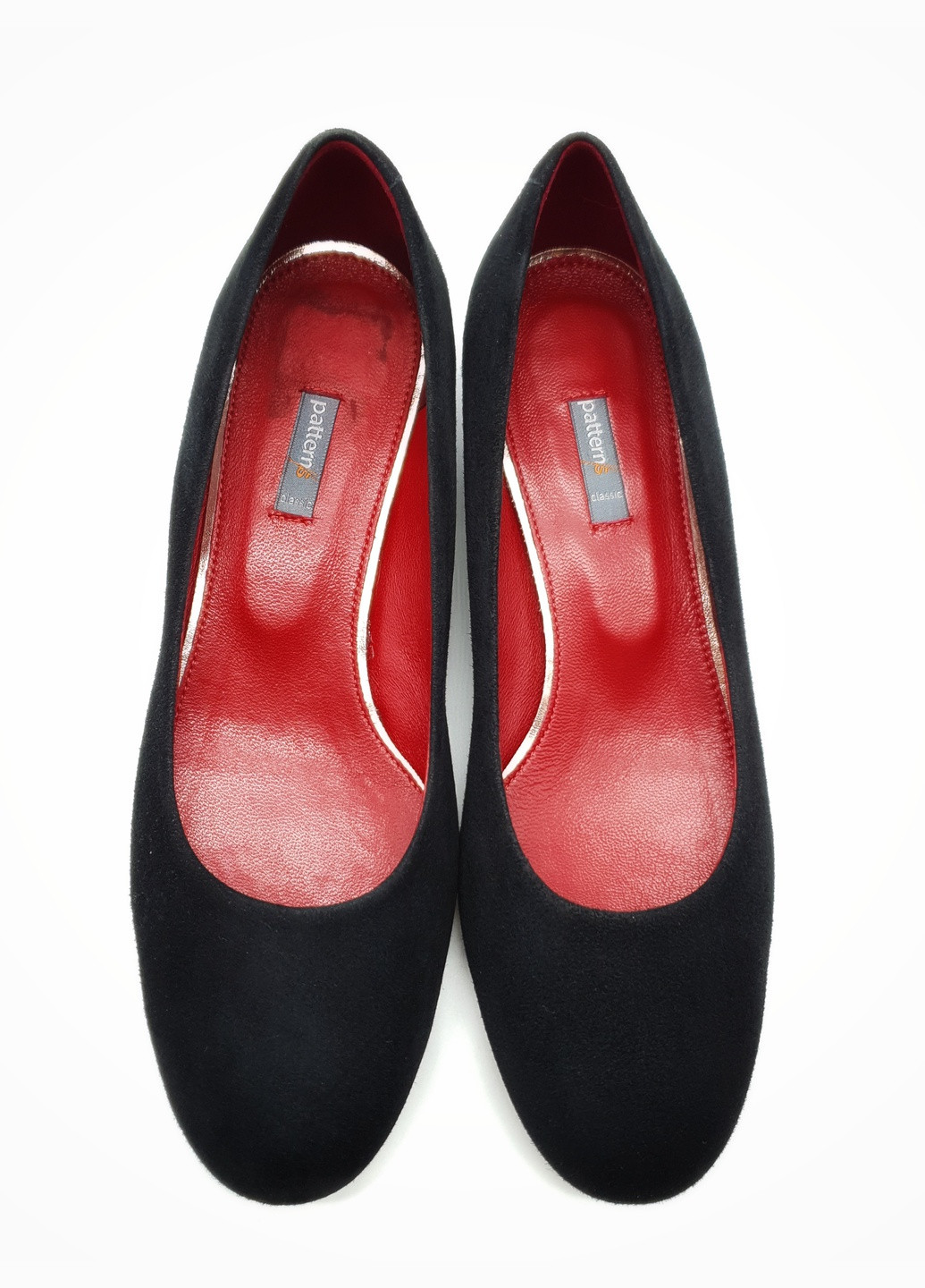 Жіночі туфлі чорні замшеві P-19-10 24 см (р) patterns (259299726)
