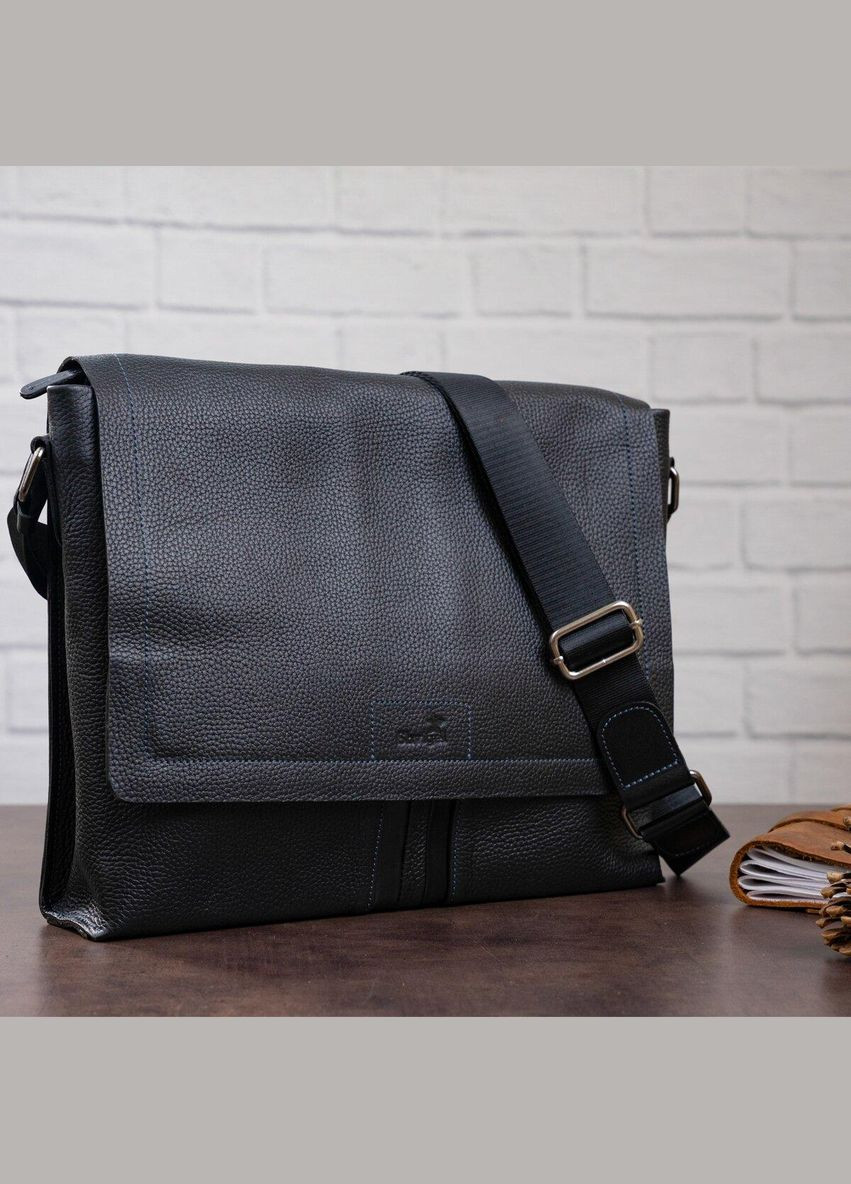 Сумка мужская 11106 кожаная Черная Shvigel (298566547)