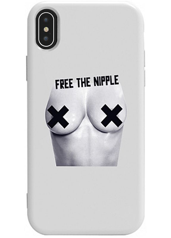 Чехол-накладка Pure TPU 2mm Print Case Apple iPhone X/XS #55 Free Nipple White Toto (301781936)