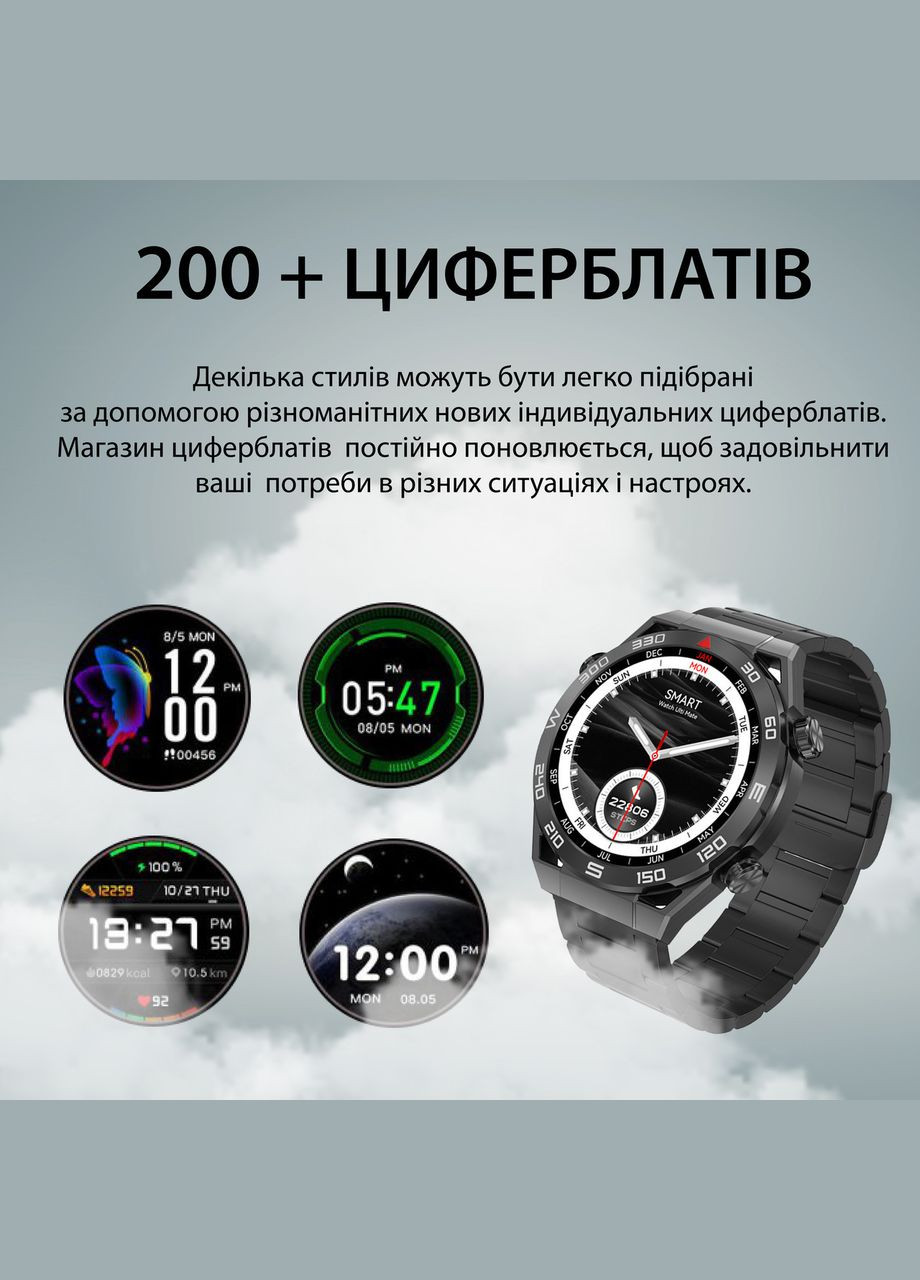 Смарт годинник чоловічі водонепроникні розумні годинники чорний Smartx (315636555)