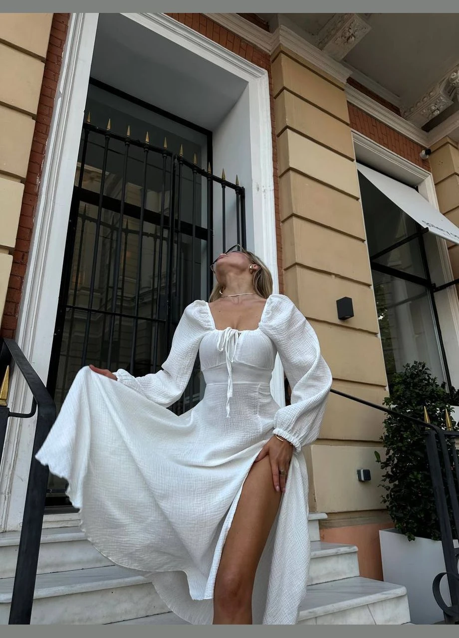 Білий ділова, повсякденний, кежуал, вечірня жіноча сукня кльош FINO Mode
