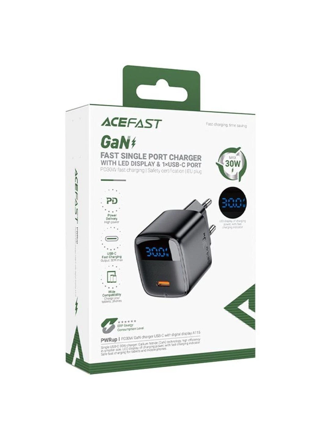 СЗУ A113 PD20W GaN (1USB-C) Acefast (381582854)