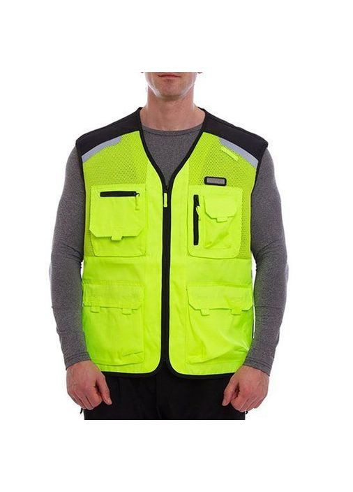 Жилет светоотражающий MS-1223 Салатово-черный, (60508414) FDSO (323026000)