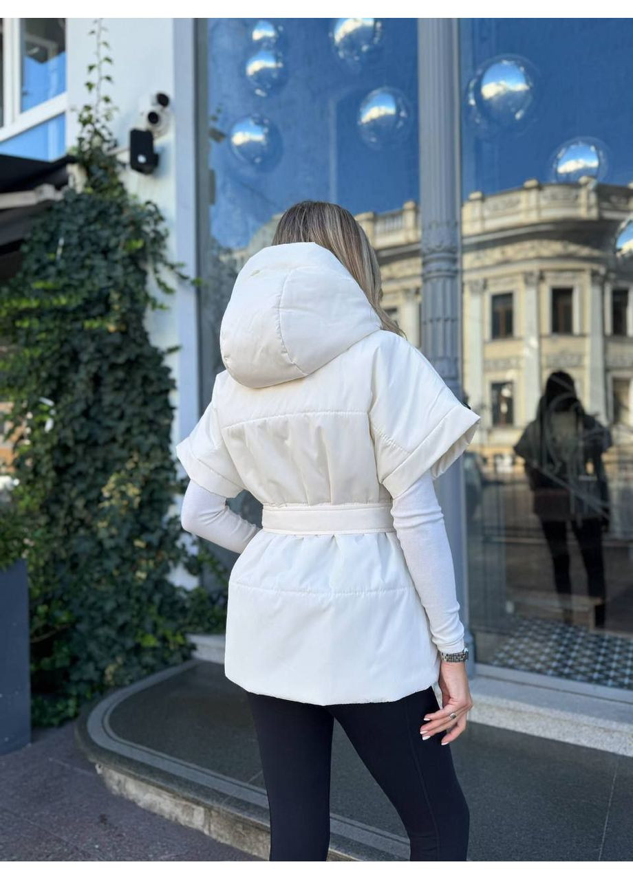 Жилетка с капюшоном демисезонная удлинённая LeVi (357239796)