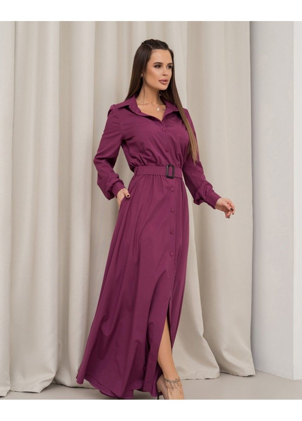 Фиолетовое повседневный платье 14460 3xl фиолетовый ISSA PLUS