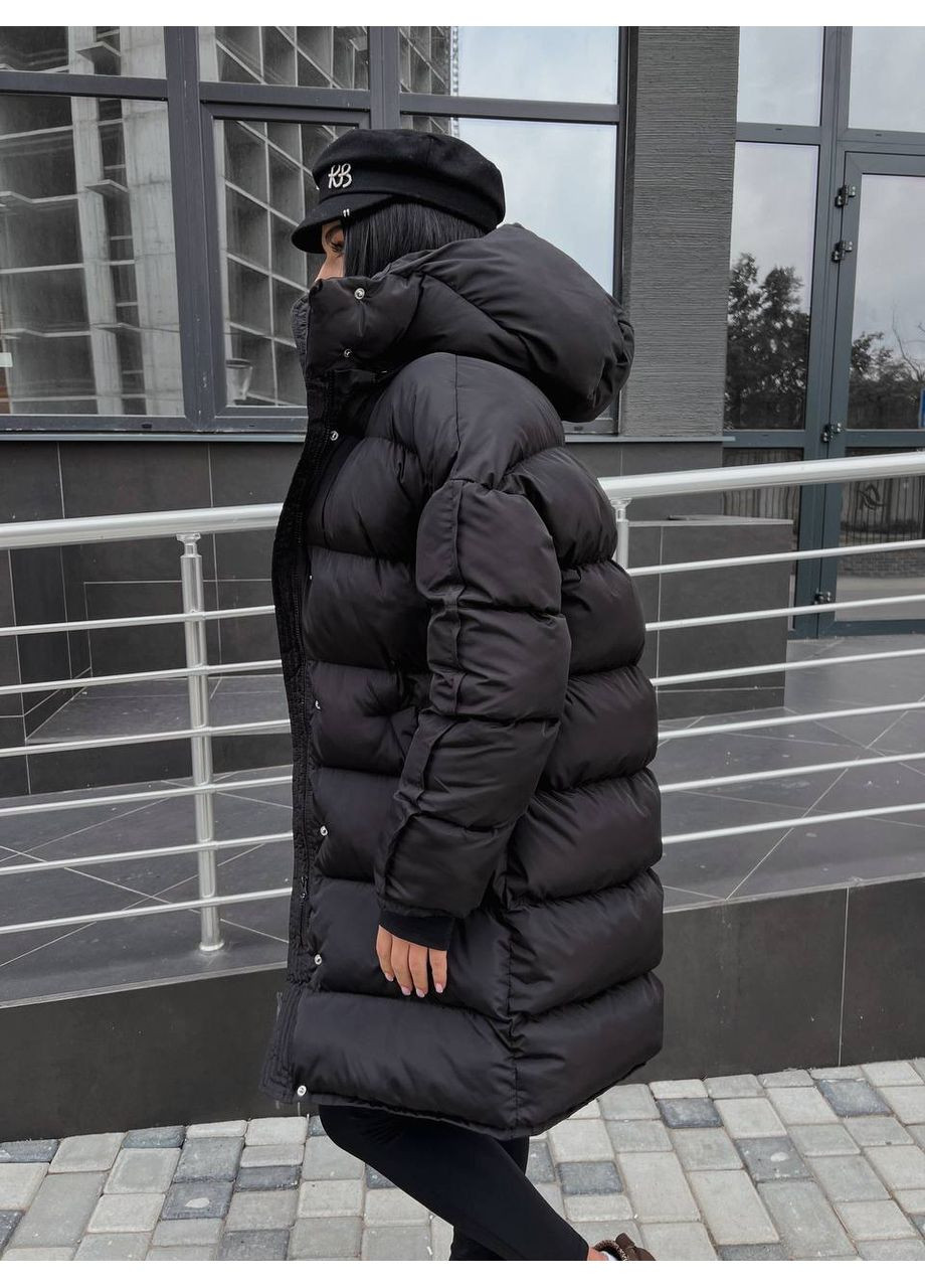 Черный зимний Пуховик No Brand