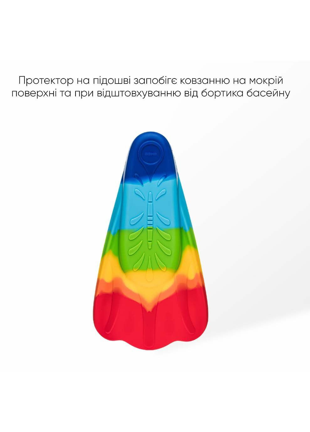 Короткі ласти для тренування в басейні Criz із закритою п'ятою Різнокольоровий Renvo (333961608)