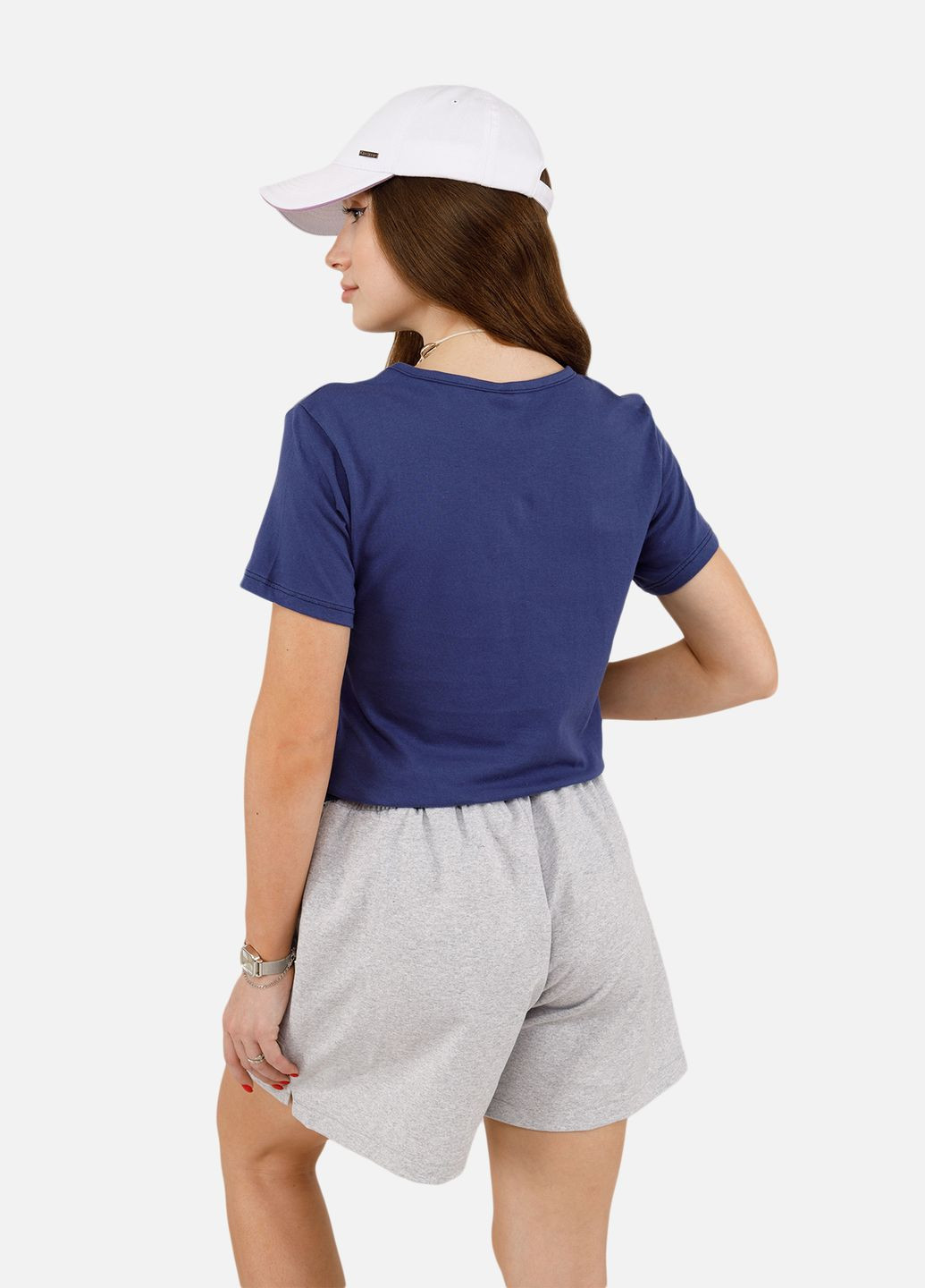 Жіноча футболка з коротким рукавом колір синій CB-00252398 OTTODIX - (319059234)