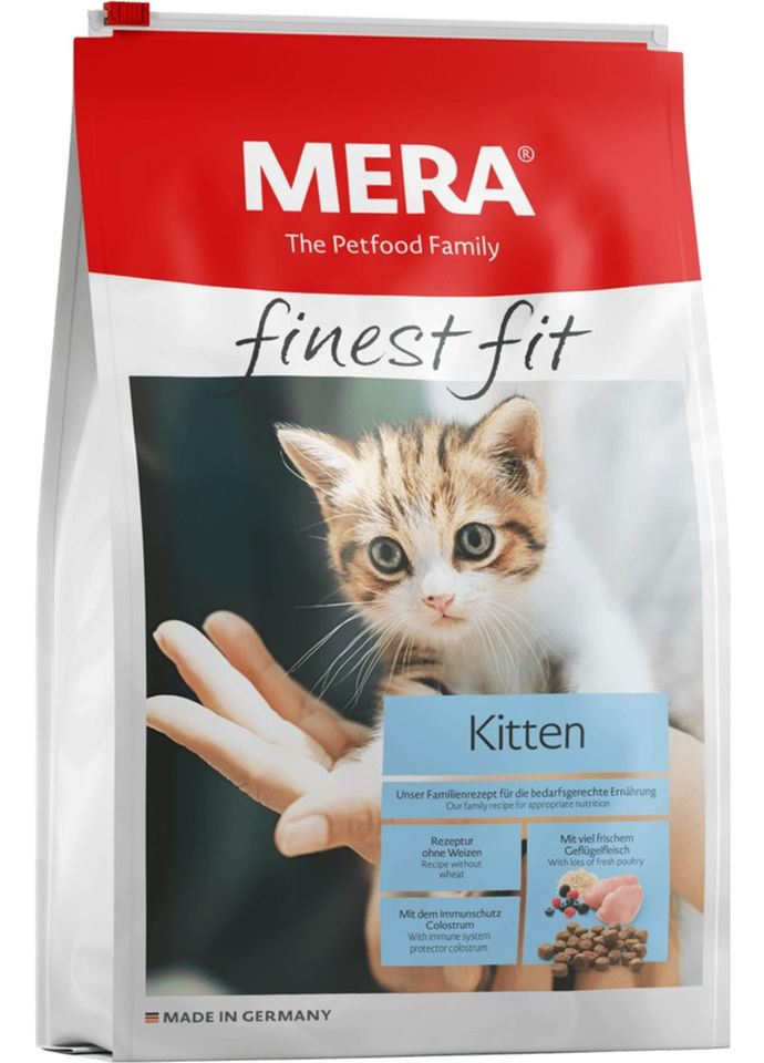 Сухий корм Finest Fit Kitten для кошенят зі свіжим м'ясом птиці та лісовими ягодами 4 кг (4025877336348) Mera (307981424)