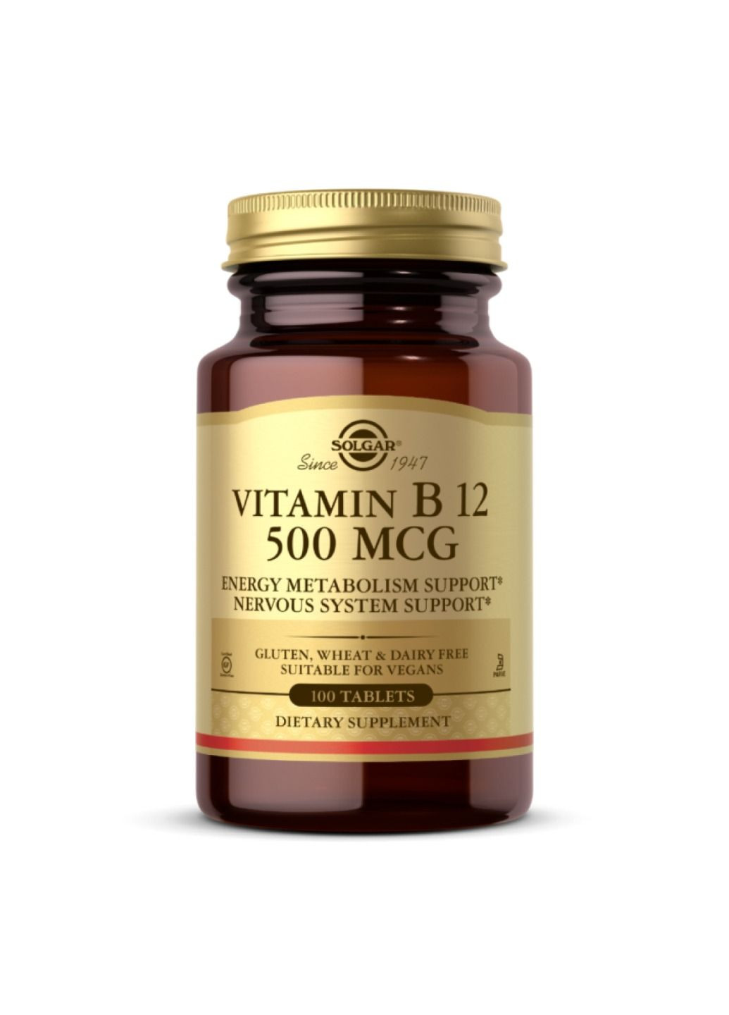 Комплекс вітамінів Vitamin B12 500mcg - 100 tabs Solgar (306462103)