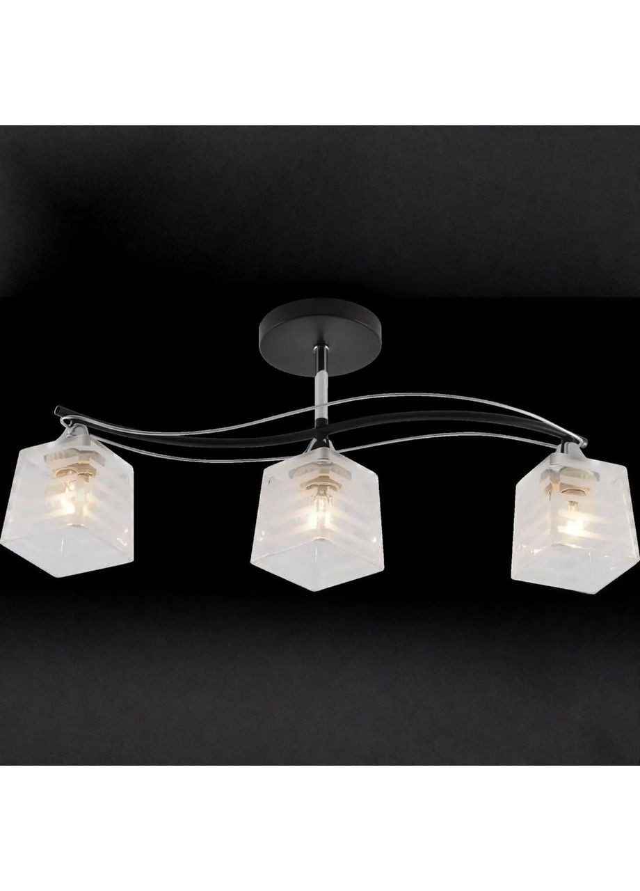 Потолочная люстра на 3 плафона хай тек (191530/3bk) Sirius (367115599)