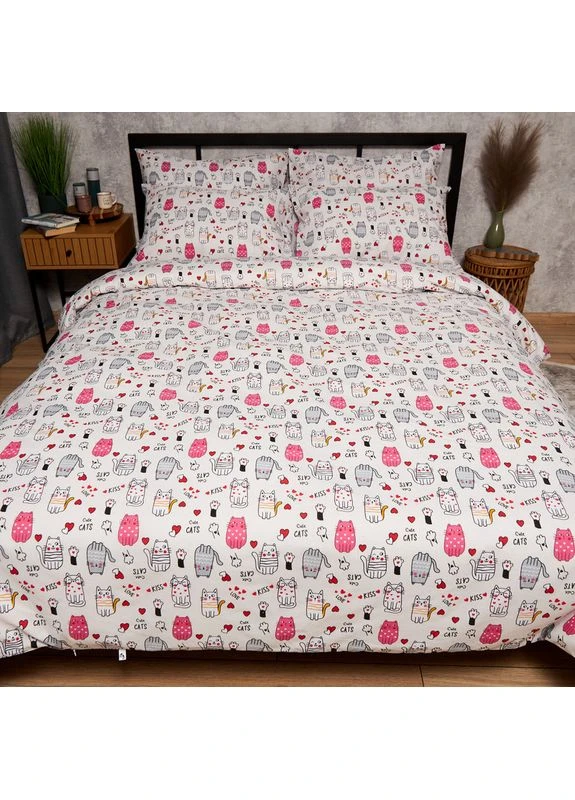Пододеяльник Бязь Gold Люкс Двуспальное 175 x 210 см (MS-870001042) Moon&Star Cute Cats (357208809)