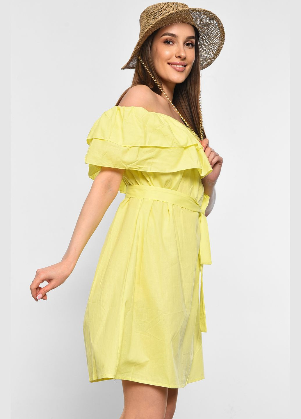 Сарафан жіночий жовтого кольору Let's Shop (292755061)