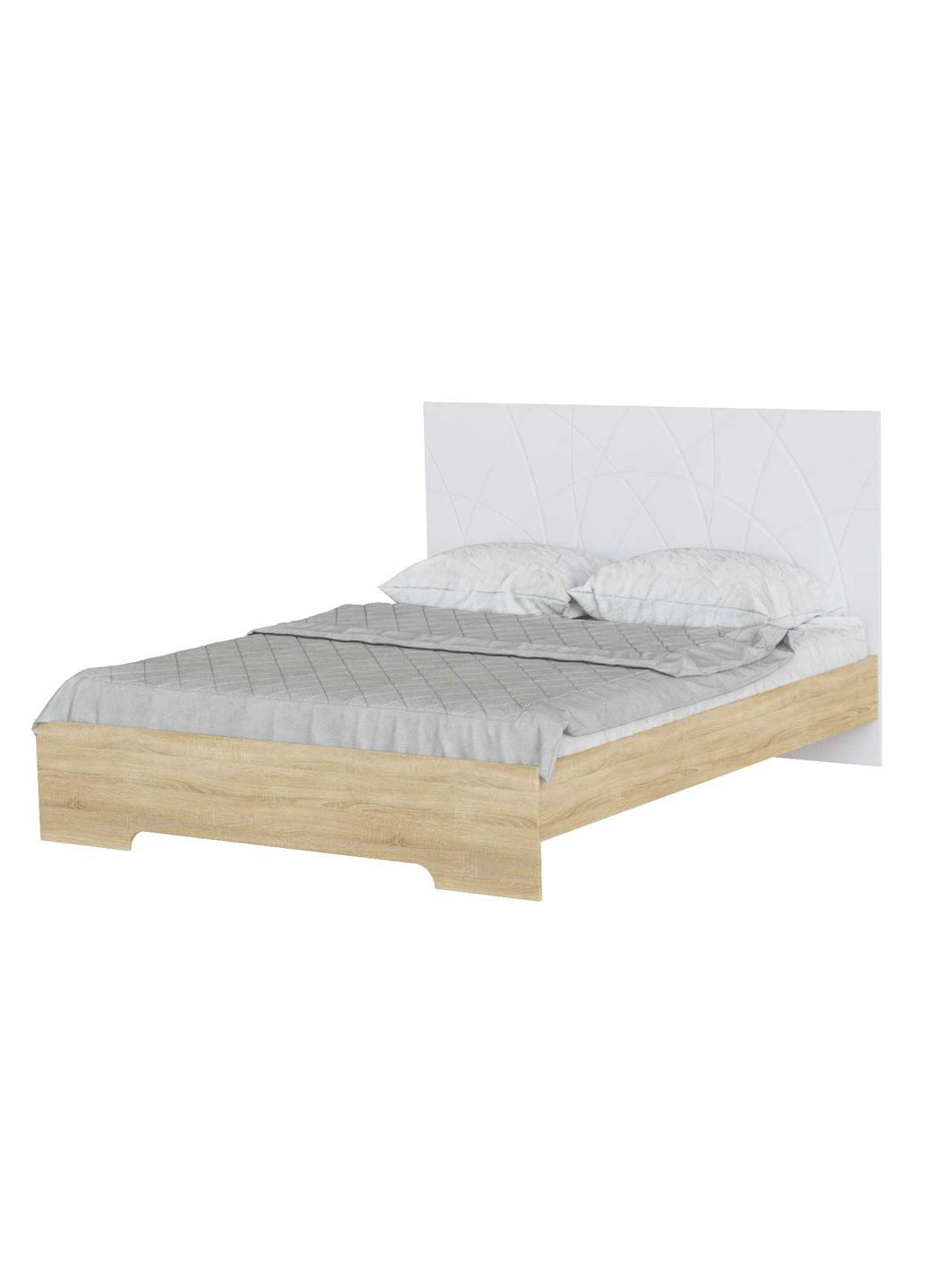 Ліжко 1,6 Loretto 1670x1100x2044 Дуб сонома + Білий супермат (107070601) Art In Head (337309093)