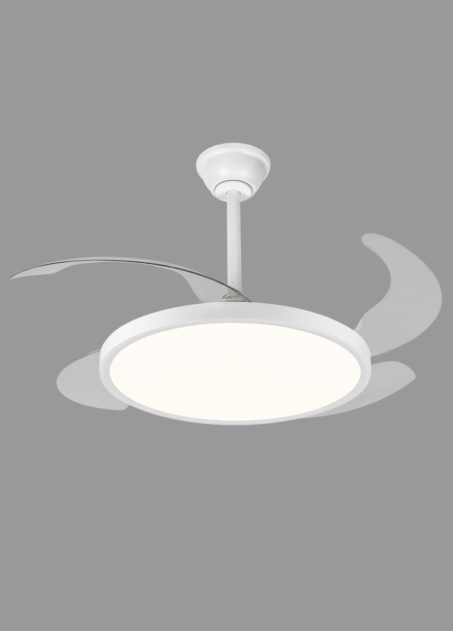 Люстра-вентилятор біла з пультом 40W 47см (94-3043 (42) WH) No Brand (370070354)