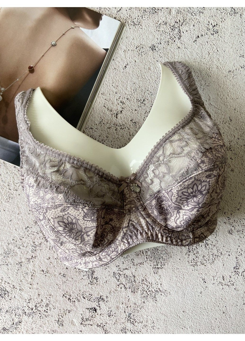 Сірий бюстгальтер на 4 розмір без поролону сірий Lanny Mode