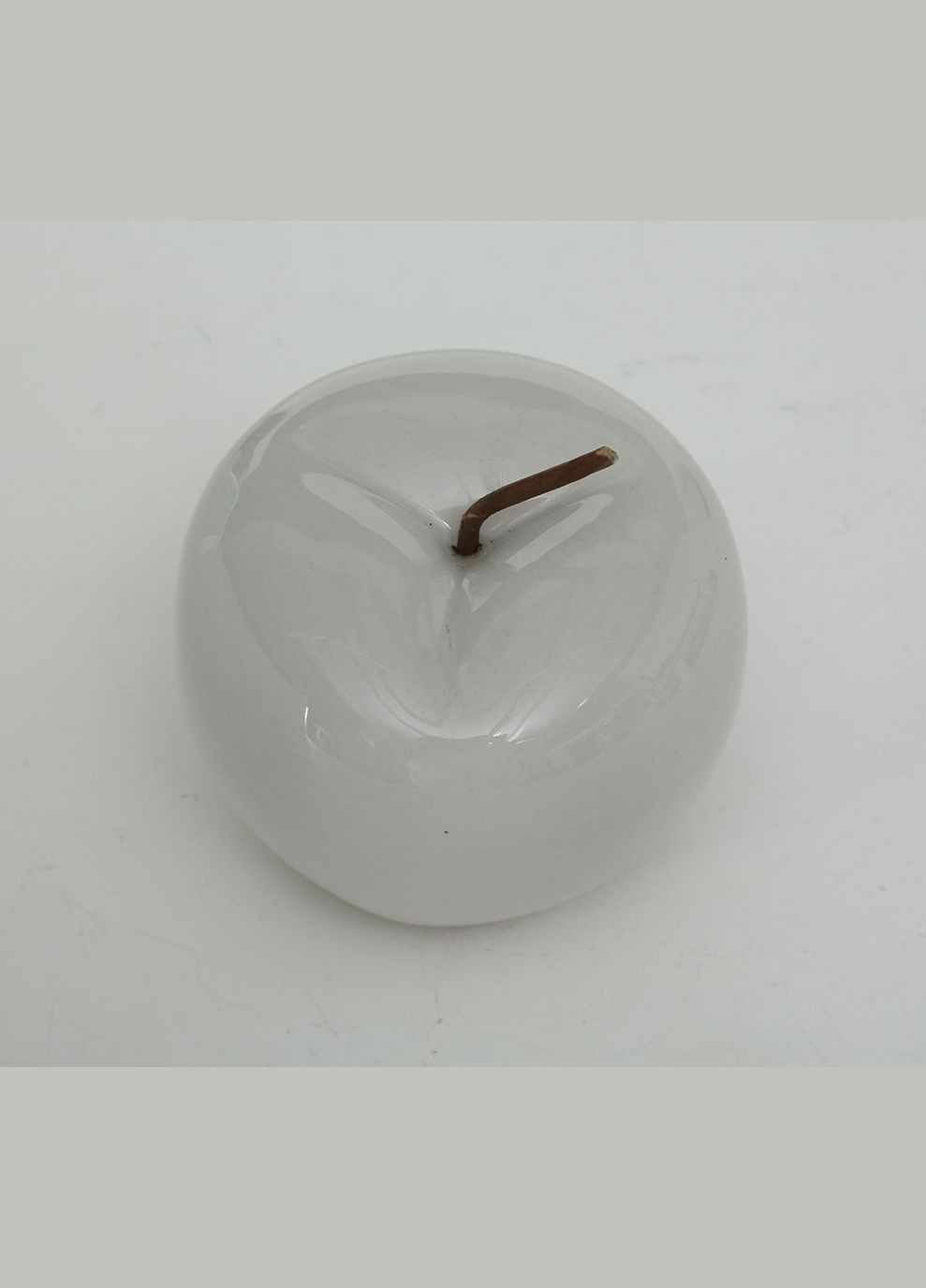 Декоративное яблоко серая керамика h12см (10020962С) Гранд Презент (283039062)