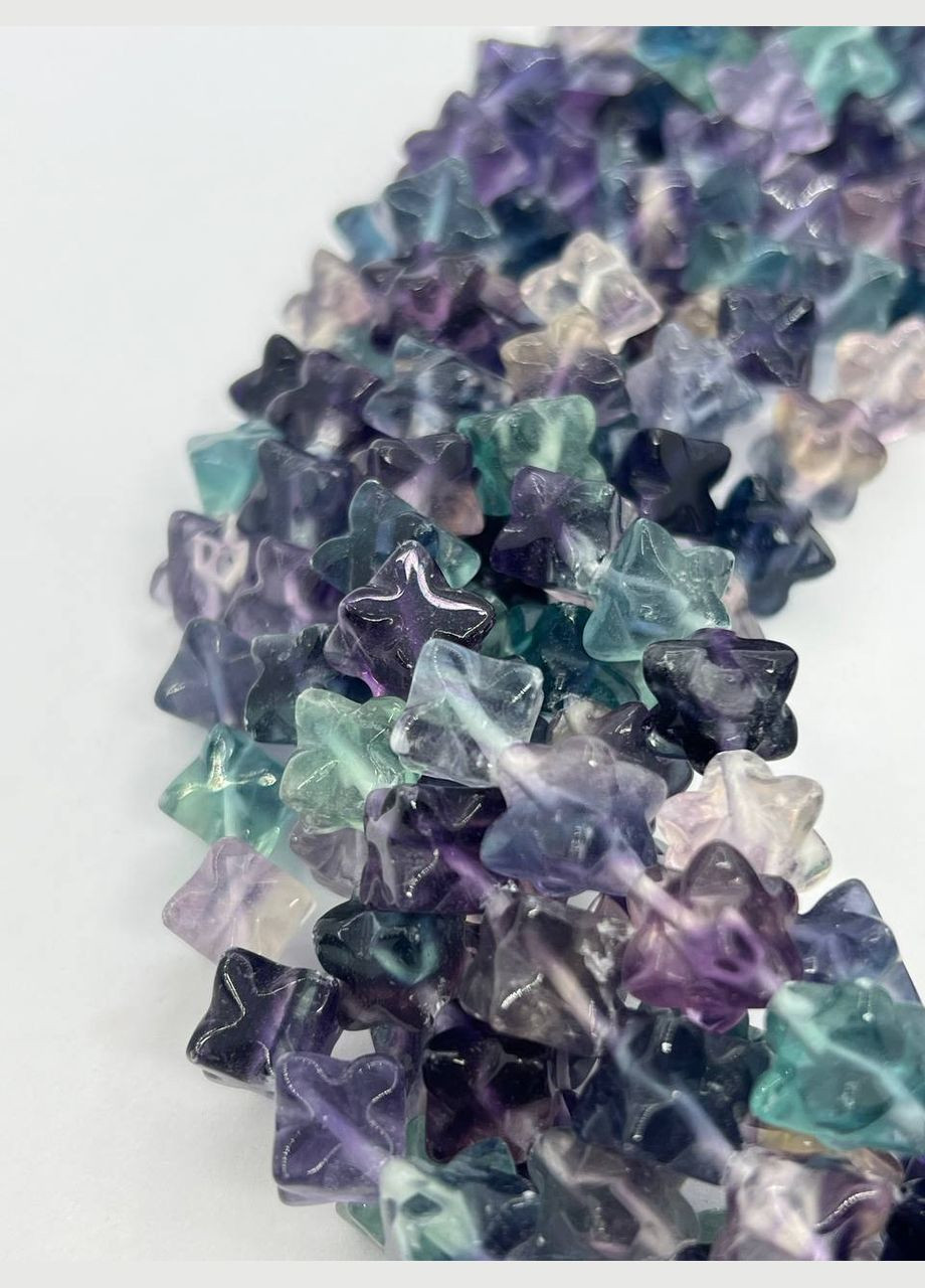 Флюорит на нитці без замка 11х11 мм 40 см No Brand (317403783)