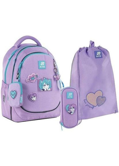 Шкільний набір Kawaii Love Рюкзак + Пенал + Сумка для взуття SET_K25-700M-6 (1381827) Kite (368865710)