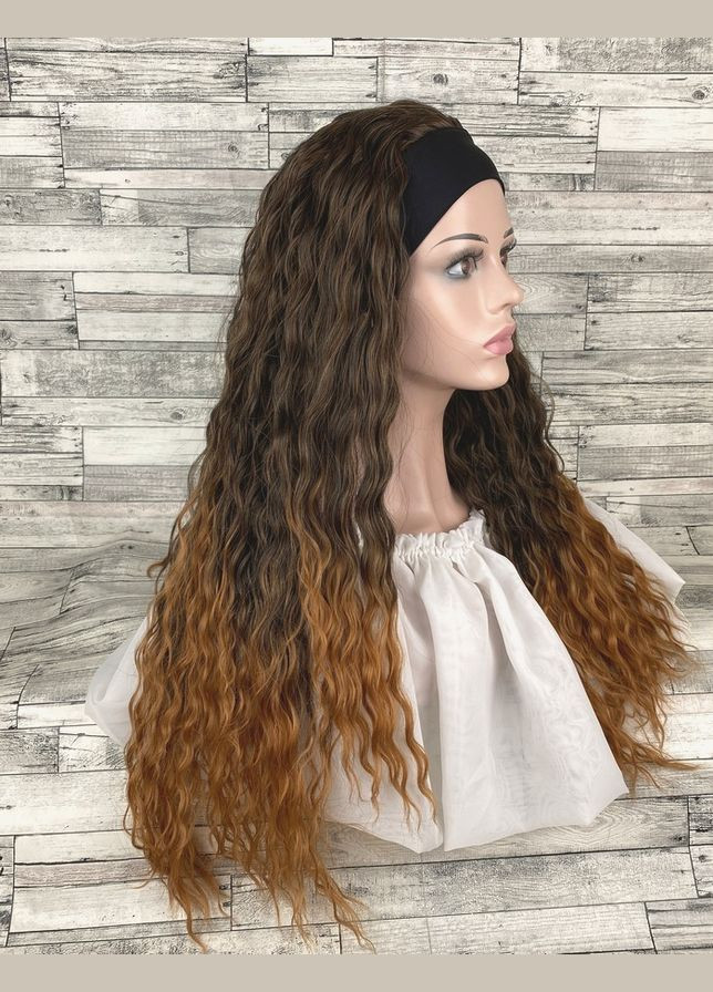 Перука жіноча афро кучерявий омбре з пов'язкою No Brand 7234 (279334488)