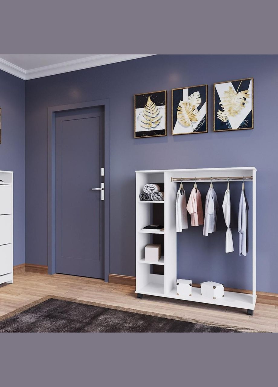 Гардеробна стійка Д1 100х41,6х129,4 см Білий (DRS-011415) Doros (346531074)