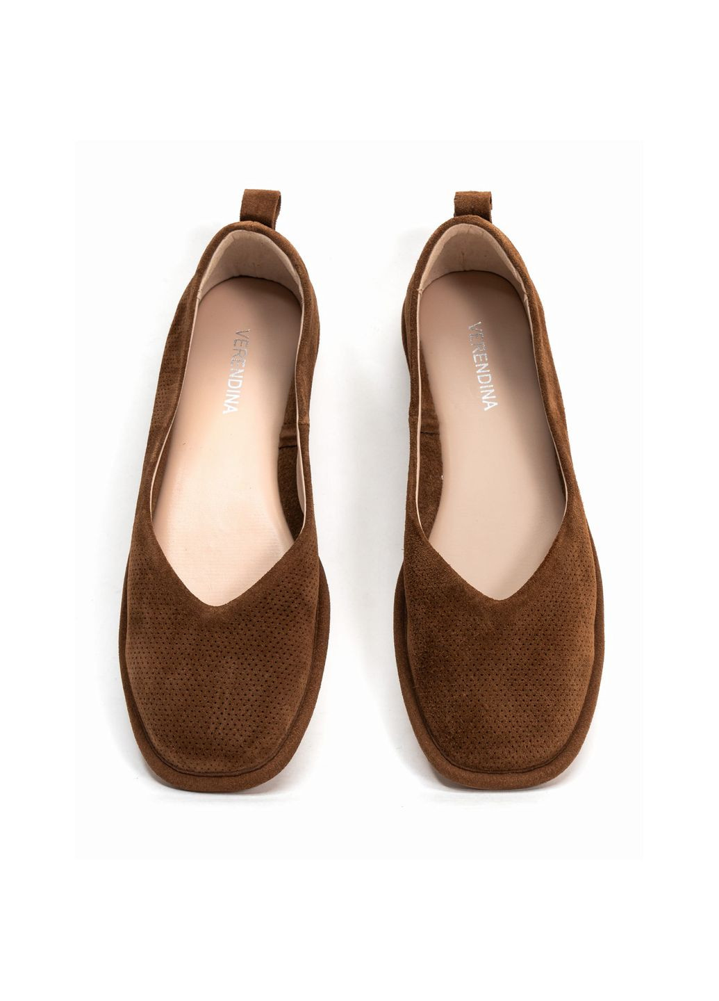 Женские балетки 01579 рыжие Verendina | рыжие натуральная замша (352189694)