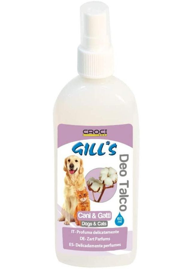 Дезодорант для животных собак и котов с тальком Gill's 250 мл (C3010300) Croci (284176047)