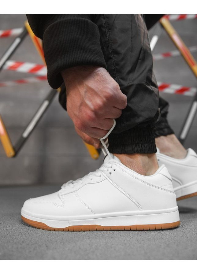 Білі Осінні чоловічі кросівки dunke white No Brand