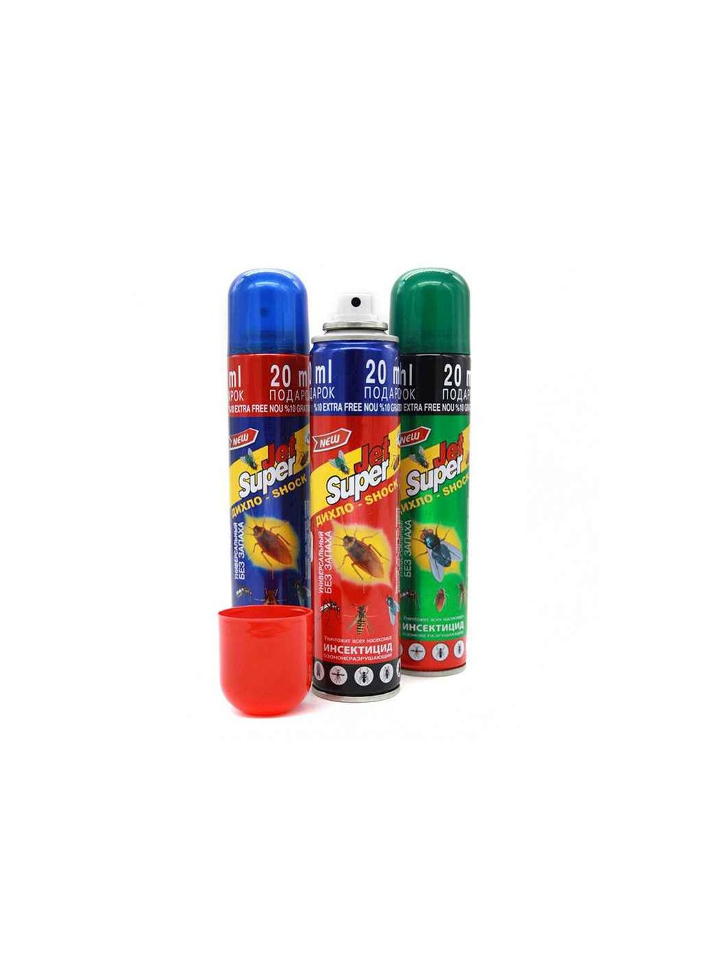 Дихлофос 220мл "Дихло-SHOCK" від усіх комах синій Jet Super (362715534)