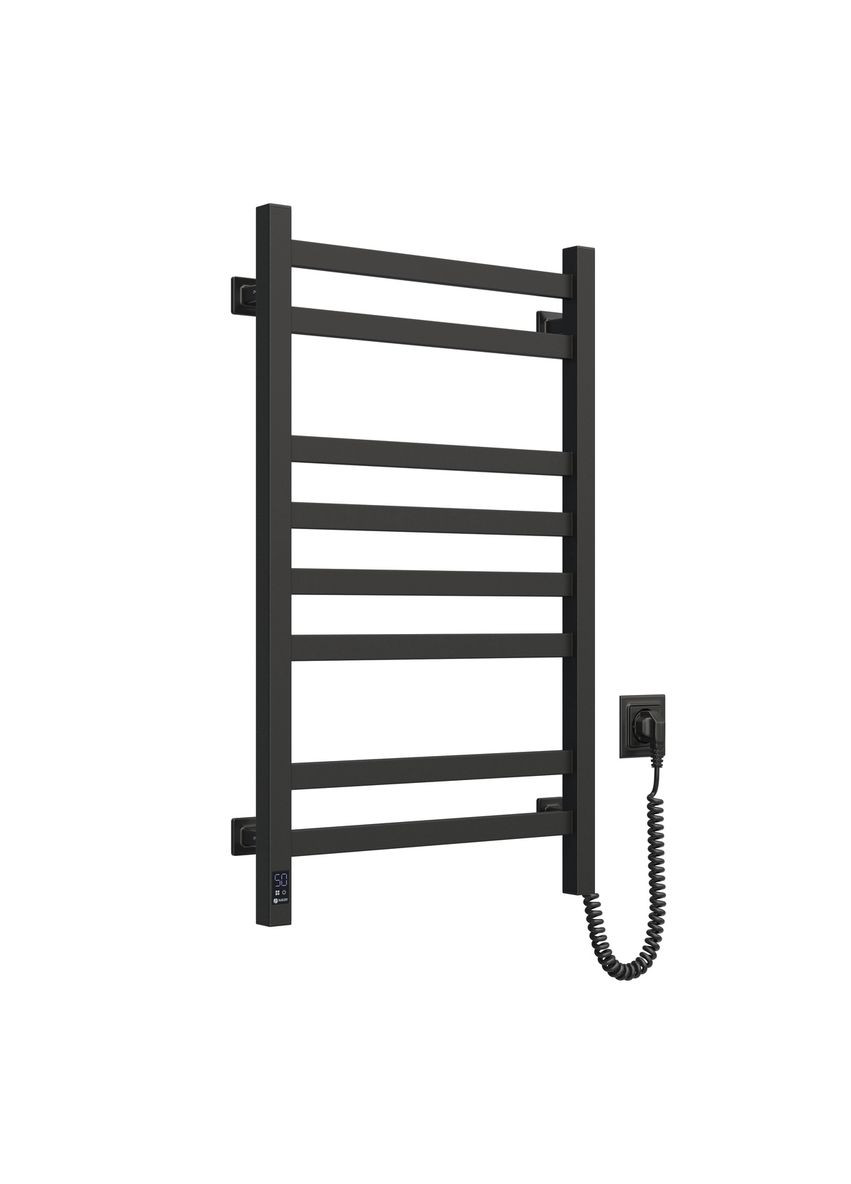 Рушникосушка електрична Авангард, 800х480х71мм, таймер-регулятор, сталь, чорний муар, праве підключення Navin (360400213)