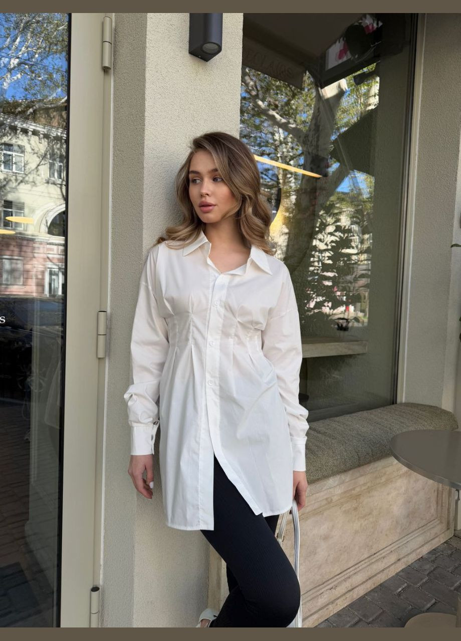 Приталена сорочка з натуральної тканини Luna (335226743)