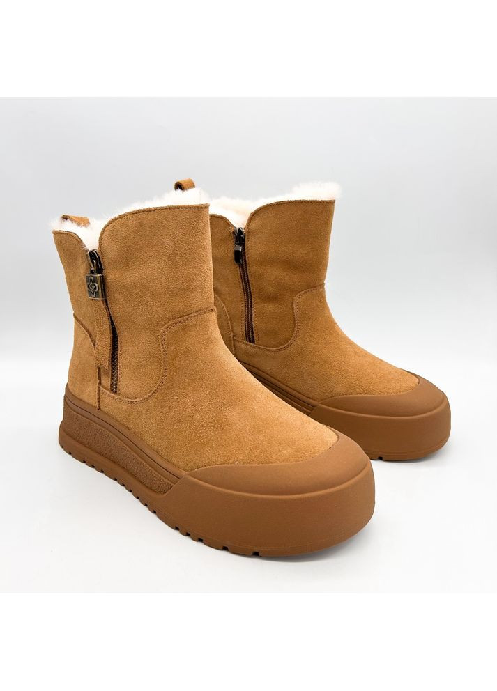 Зимние ботинки (р) рыжий замша 0-1-1-am-3702-jm-1-n-20a Baderus