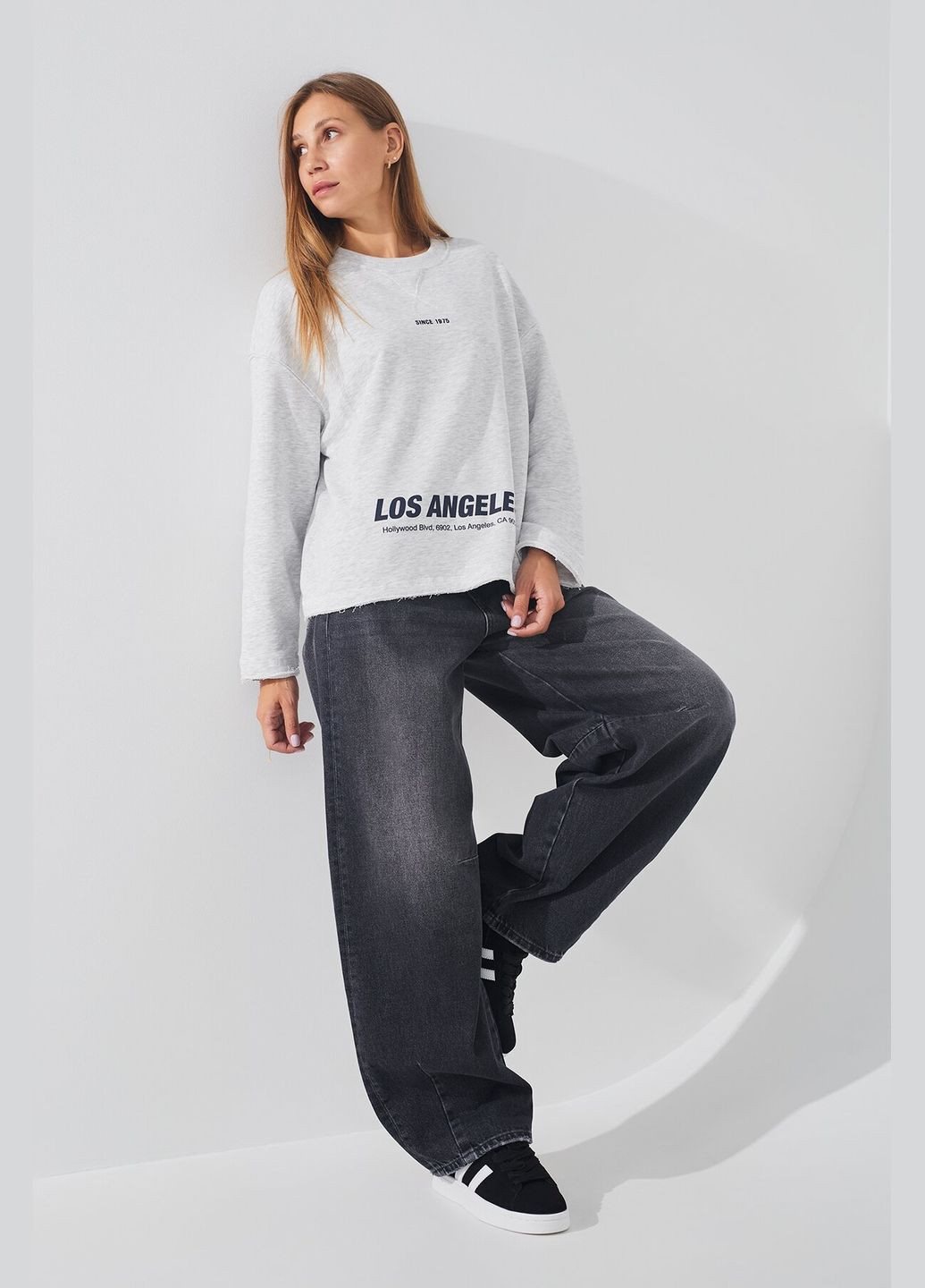 Джинсы Baggy женские WTC02395 Графитовый shop (2000990765611) Baggy fit LAWA - (352576479)