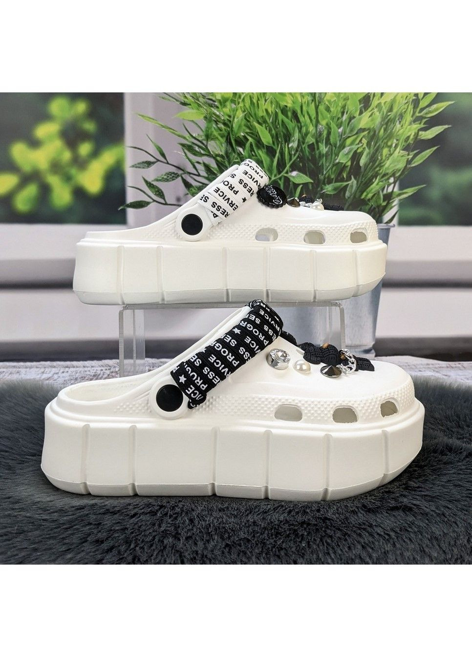 Крокси жіночі на платформі Progress (317211435)