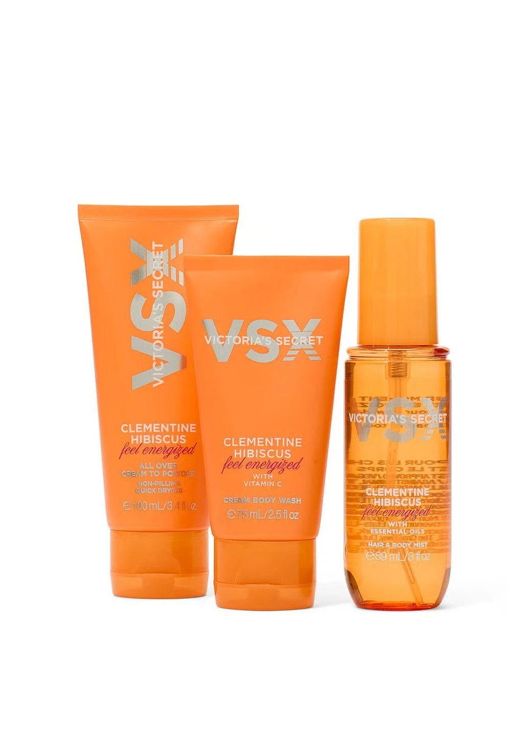 Подарочный набор 3-Piece Clementine Hibiscus Feel Energized Travel Set Victoria's Secret (400911622)