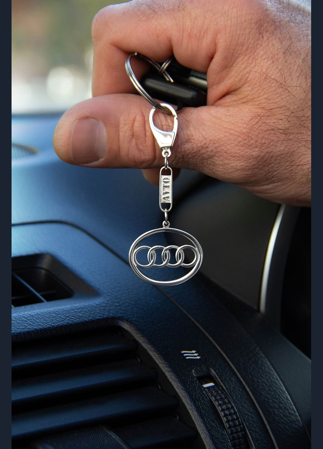 Срібний брелок Audi (Ауді) (9004.1) IRIJ (331016979)