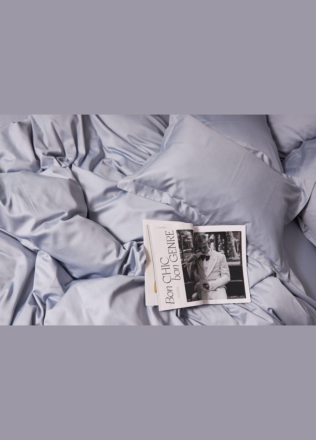 Комплект постельного белья Satin Premium семейный 143х210х2 наволочки 2х40х60 (MS-820003875) Moon&Star Skyline (288043732)