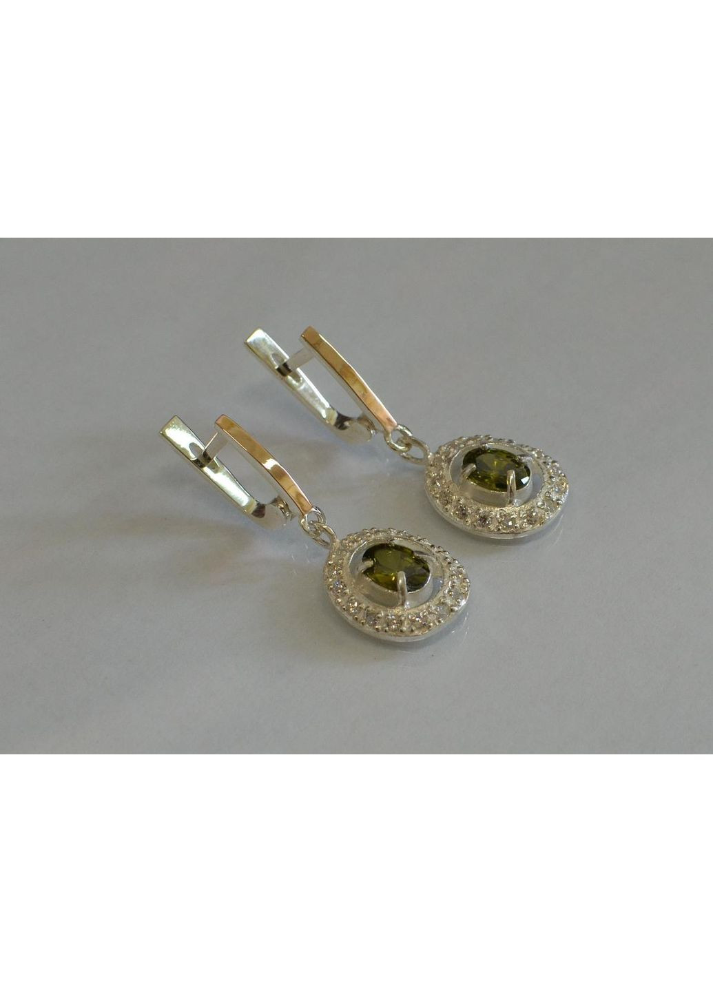 Серебряные серьги с накладками из золота Silver Style (367112790)