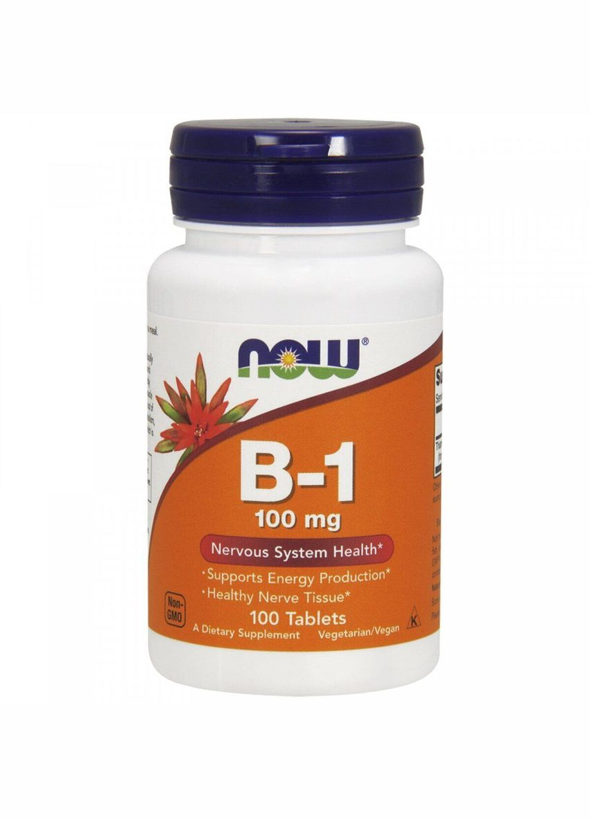 Вітамін B1 Vitamin B1 100 mg 100 tabs Now (280916673)