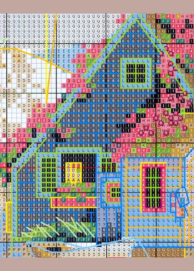 Набор для вышивания по нанесённой на канву схеме"The home of love". AIDA 14CT printed, 46*21 см Joy Sunday (313614153)