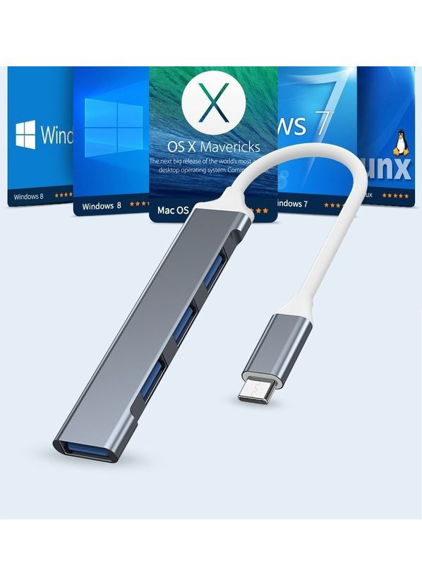Адаптер Переходник Type-C 3.1 на USB 3.0 для MacBook iMac Bodasan black (W050721) GT (349843789)