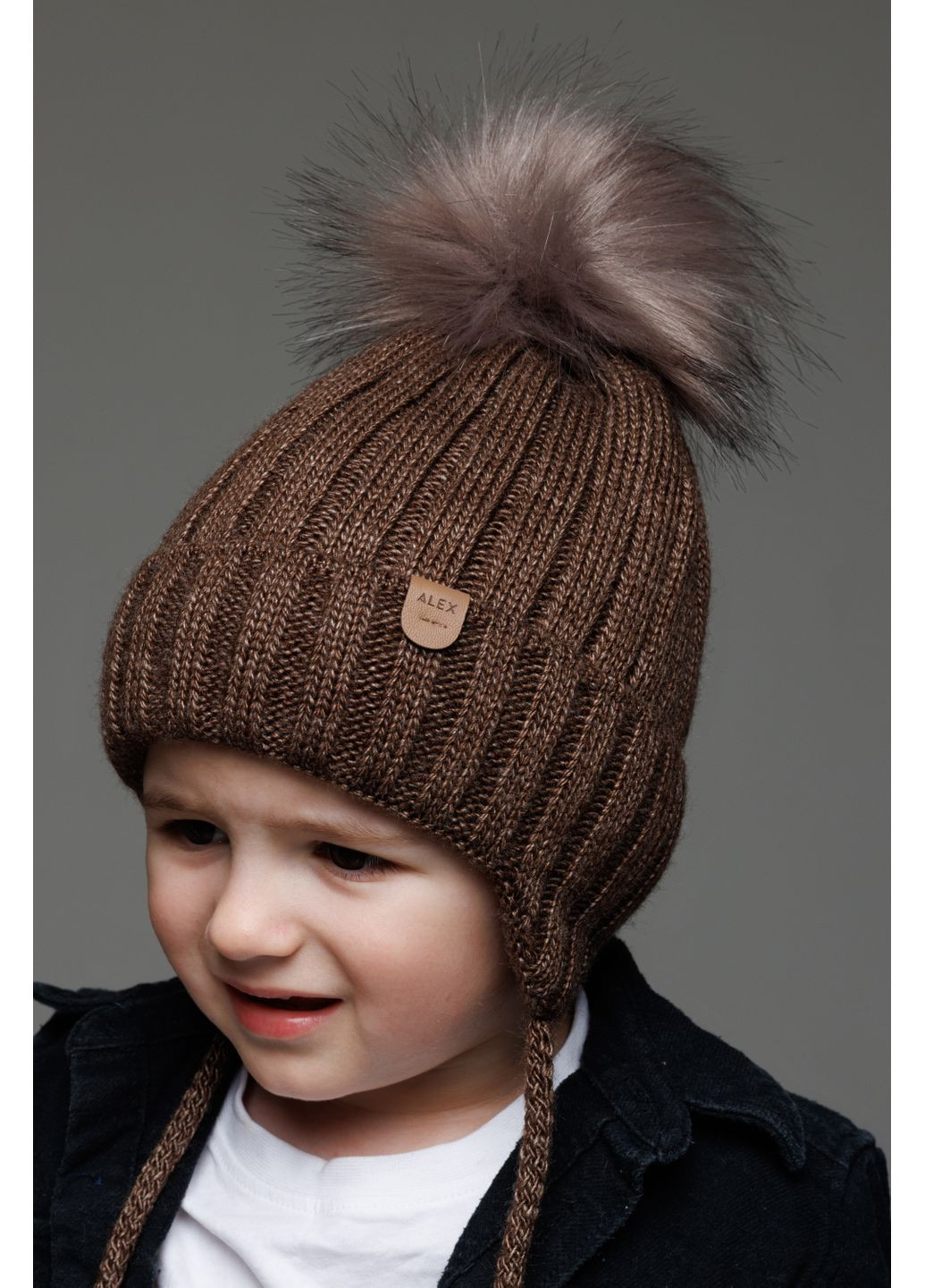 Шапка для мальчика Крис K108 48-50 см. Кофе Alex K108-28 (364302889)