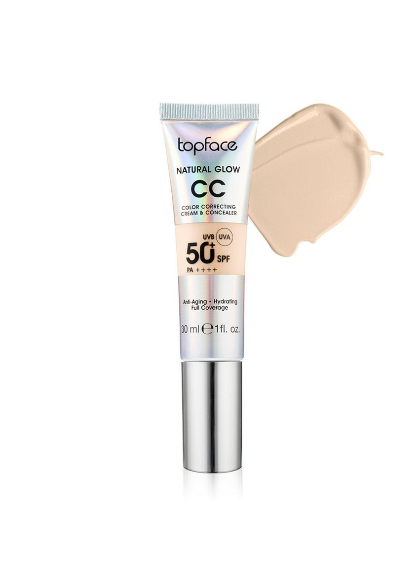 Тональний крем Natural Glow CC Cream & Concealer PT472 тон 004 Cool Linen, 30 мл TopFace (365783962)